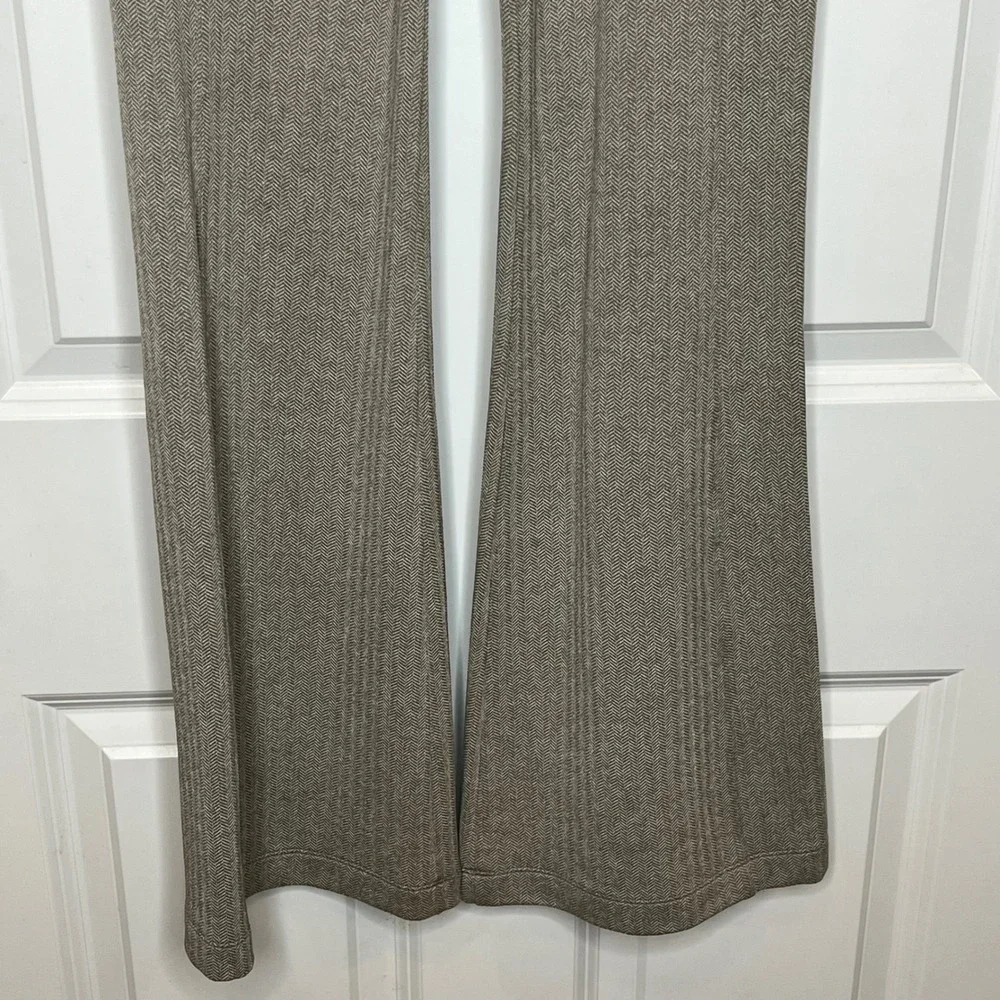Athleta Delancey Herringbone Flare Pants XXS Taupe Brown High Rise‎ Athleisure